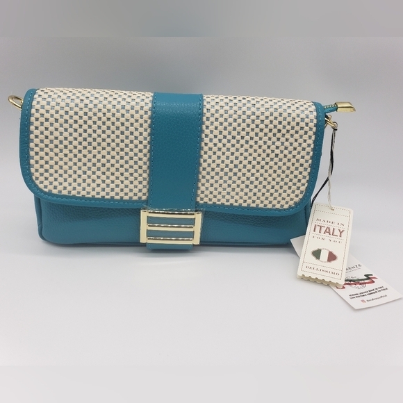 962- Divina Firenze Crossbody Bag Genuine Italian Leather Detachable NWT - Picture 1 of 11